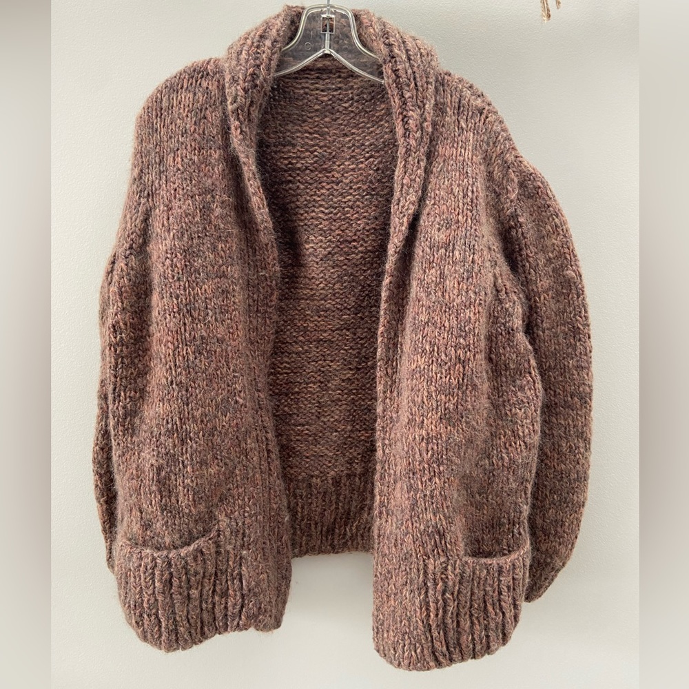 Hand Crafted Brown Women's Sweater Cardigan